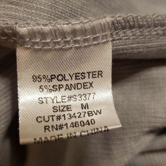 Blanc De Blanc Womens Ribbed V-Cut Grey Bodycon Dress Size Medium - Picture 4 of 5